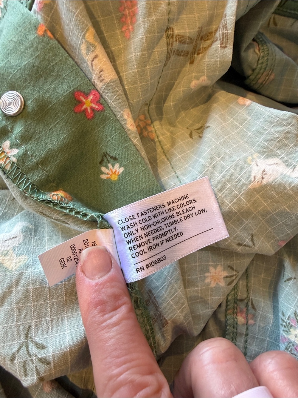 NWT Duluth Trading Co Green Duck Printed Cotton Overalls Jumpsuit M 29 - Picture 6 of 6